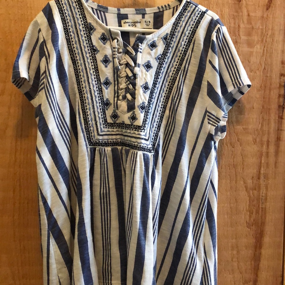 Blue Striped Abercrombie Shirt